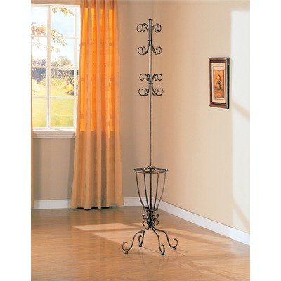 Everett Coat Rack in Golden and Black