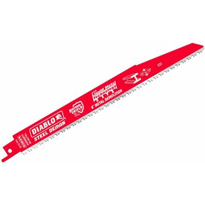 Diablo Bi-Metal Reciprocating Saw Blade for Thick Metal - 9" Length, Dual Tooth, 8/10 TPI - DS0908BFD