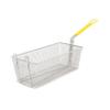 Adcraft Fry Basket with Durable Nickel-Plated Construction, Non-Stick Coating, and Temperature-Resistant Yellow Handle, 12-7/8" x 6-1/2" x 5-3/8" (FBR-16834) view 3