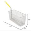 Adcraft Fry Basket with Durable Nickel-Plated Construction, Non-Stick Coating, and Temperature-Resistant Yellow Handle, 12-7/8" x 6-1/2" x 5-3/8" (FBR-16834) view 4