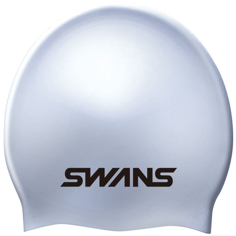 Swans Swim Cap, Swim Cap, Silicone Cap, SA7 Silver (SIL)