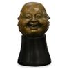 ChinaFurnitureOnline 4-Emotion Brass Buddha Asian Figurine with Black Wooden Stand view 2