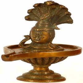 Lord Shiva Enshrined as Linga - Brass