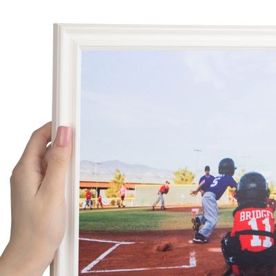 ArtToFrames 18x36 inch Off White Stain on Pine Wood Picture Frame, WOM0066-60823-YWHT-18x36