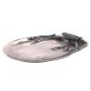 10.5 Inch Polished Pewter Look Plate with Blue Tit and Purple Iris view 1