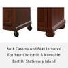 Crosley Furniture Alexandria Granite Top Small Portable Rolling Kitchen Island Storage Cart, Microwave Stand, Mahogany view 4
