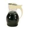 Vollrath 1414 Dripcut Syrup Dispensers - 16 oz, Almond Color Plastic Top view 1