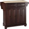 Crosley Furniture Alexandria Rolling Kitchen Island, Wood Top view 1