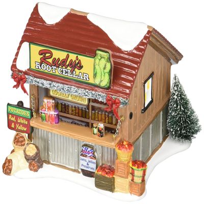 Department 56 Snow Village Root Cellar Canned Goods Lit House, 4.73"