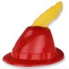 Plastic Alpine Hat with Feather Assorted Colors, Set of 48 view 2