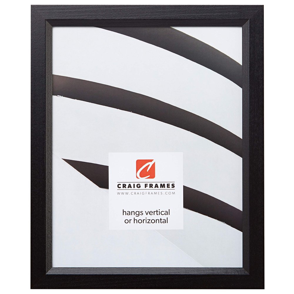 Craig Frames 7171610BKC1728AAC 0.825-Inch Wide Picture/Poster Frame in Wood Grain Finish, 17 by 28-Inch, Solid Black