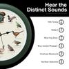 Mark Feldstein, Singing Wild Game Birds of North America Wall Clock, 13 Inch, Green view 4