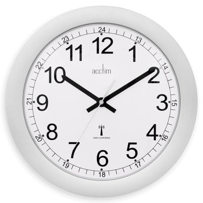 Acctim Formia Radio Controlled Wall Clock 30cm Silver 74417