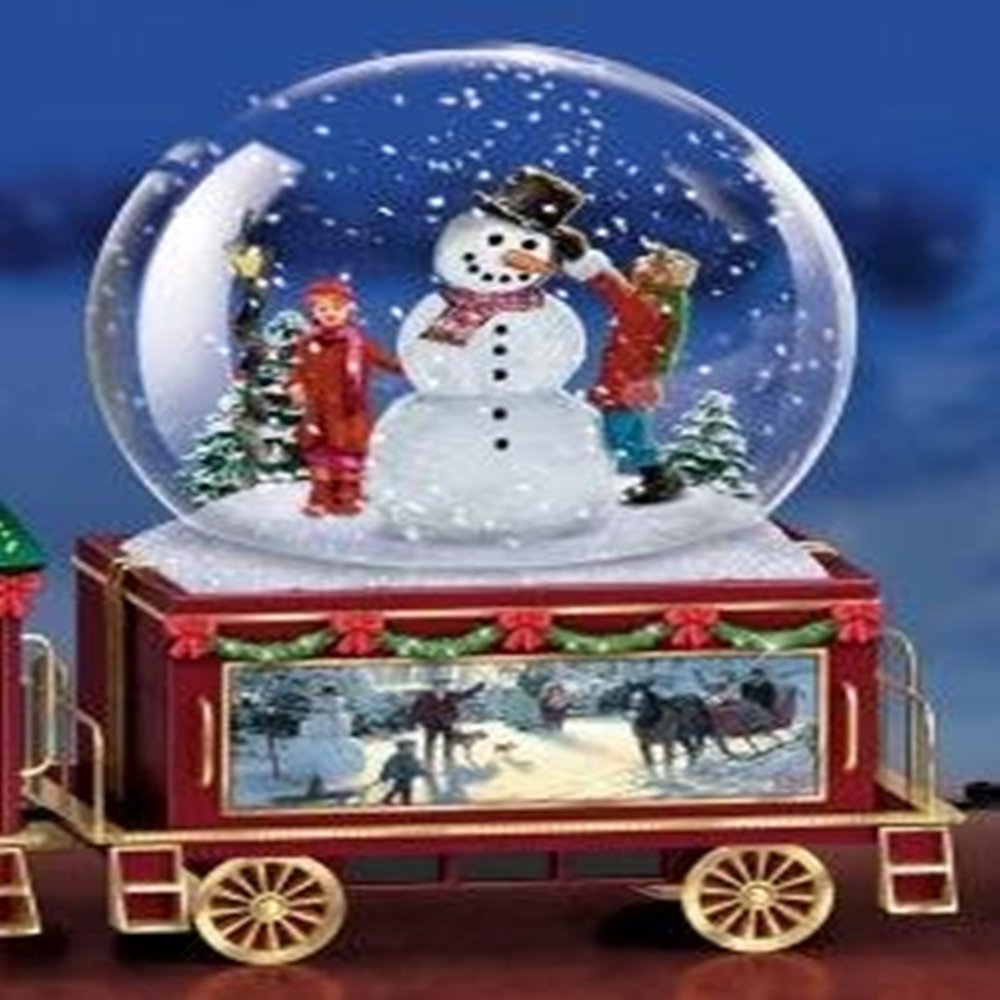 The Bradford Exchange Thomas Kinkade Wonderland Express Mini Snowglobe Train Winter Wonderland