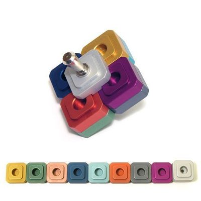 Menorah Dreidle - Silver, Gray, Blue, Green, Orange, Red, Antique Pink, Purple and Turquoise - by Agayof