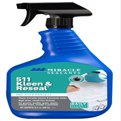 Miracle Sealants 511 Kleen & Reseal Cleaner & Protectant Spray for Granite, Marble, Stone, Countertops, Tile & Grout, 32 oz