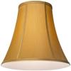 Coppery Gold Large Bell Lamp Shade 7" Top x 14" Bottom x 11" Slant x 10.5" High (Spider) Replacement with Harp and Finial - Springcrest view 3