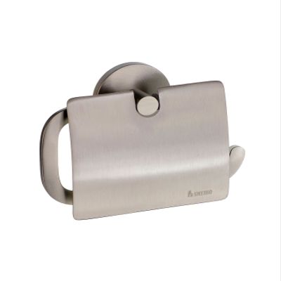 Smedbo SME, Brushed Nickel L3414N Toilet Roll Euro Holder with Lid