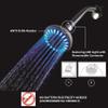 Ana Bath LSS5430CCP 4 Inch 5 Multi-Function Blue LED Light Dual Shower Head Combo Shower System with BRASS connector & 5-ft Stainless Steel Shower Hose - Premium Chrome view 3