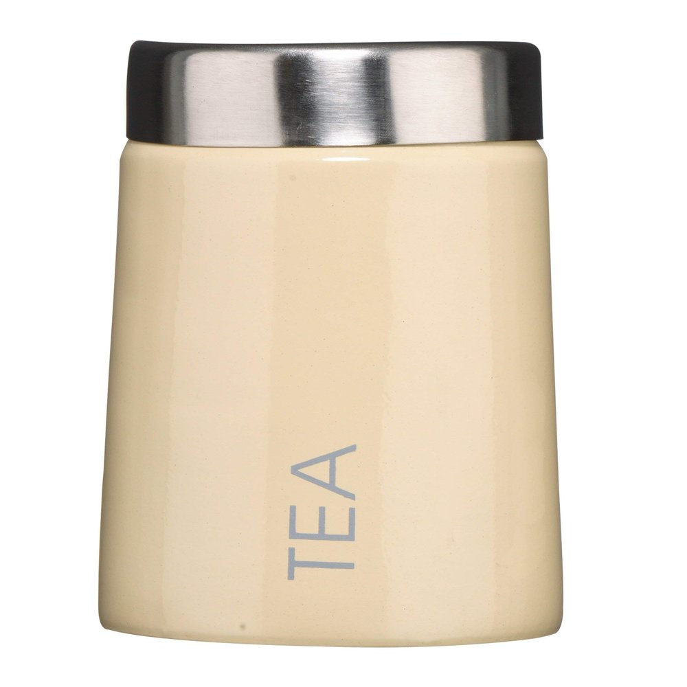 Premier Housewares Conical Tea Canister - Cream