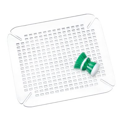 iDesign Large Sink Mat for Bottom of Kitchen Sink - Clear