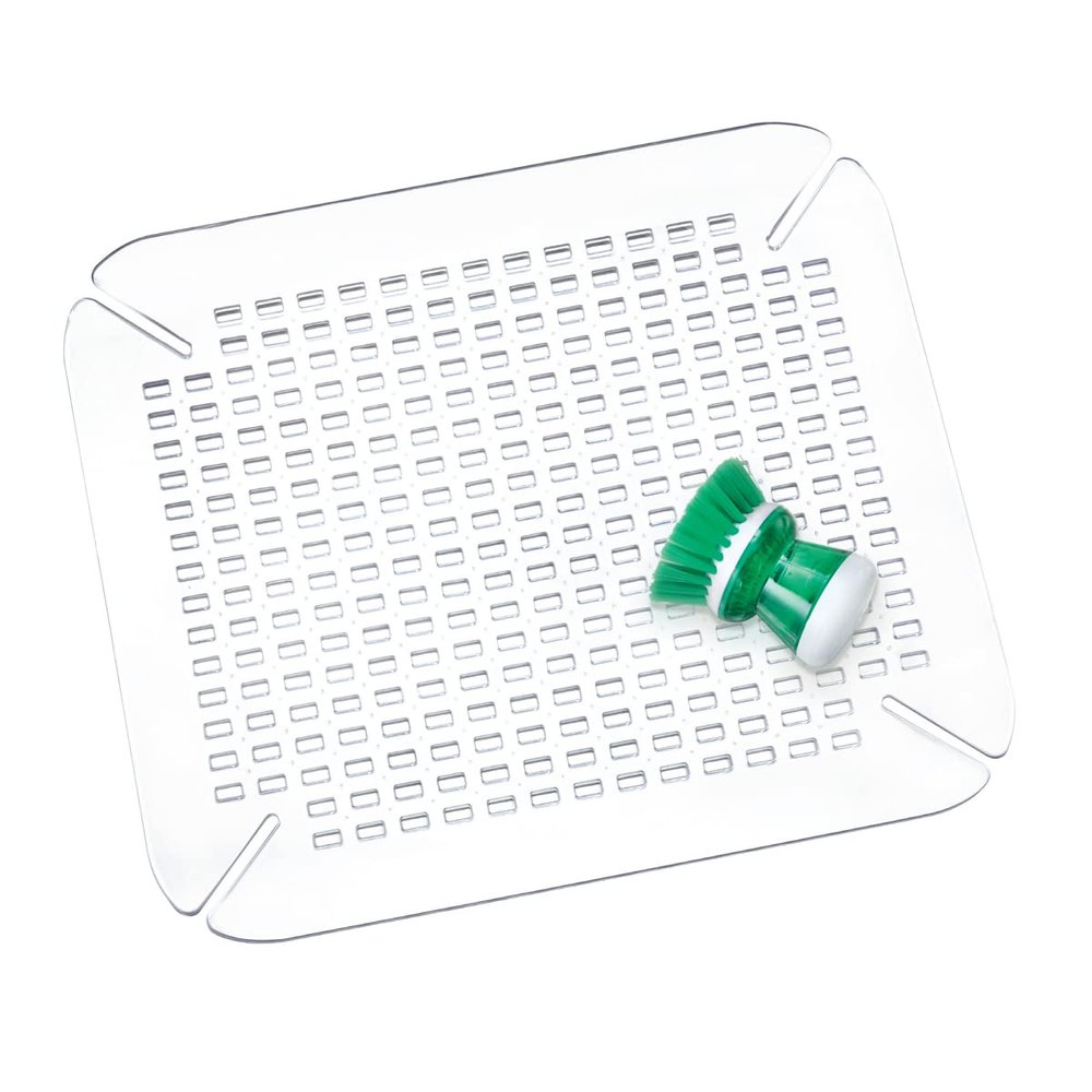 iDesign Large Sink Mat for Bottom of Kitchen Sink - Clear
