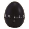 Chef Aid 60 Minute Egg Shaped Timer, in a Black Colout with Clear and Easy to Read White Markings, Perfect for Kitchen use and Ideal for Many tasks Around the Home view 1