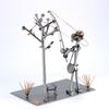 Steelman24 Poor Fisherman Sculpture Nuts and Bolts Handmade Ornaments Made in Germany Metal Figurine view 2