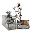 Steelman24 Locksmith with Business Card Holder Sculpture Nuts and Bolts Handmade Made in Germany Metal Figurine view 2