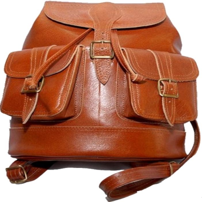 Holy Land Market Leather back bag - Small (25 cm OR 10 inches)