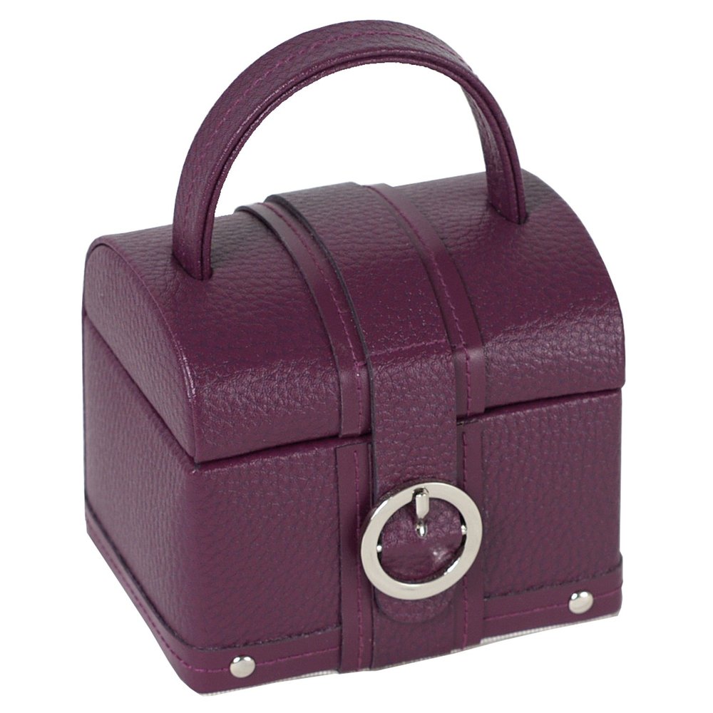 Wolf Designs Hand-Made Saint Tropez Mini Jewelry Chest, Amethyst