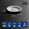 10 Strawberry Street 6" Catering Round Appetizer Plate, Set of 12,White view 2