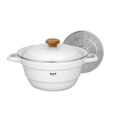 Boiling, Boiling, Steaming, Frying, Multi-Purpose Multi-functional Pot All-in-One 10.6 inches (27 cm) (5.4 L) with Saw, White BMP-27FW / Y