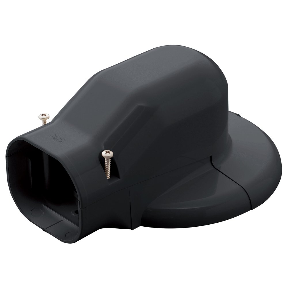 Inaba Denko LDWM-90-K Plumbing Cosmetic Cover, For Wall Corner Air Conditioner Caps, Wall Removal, Black