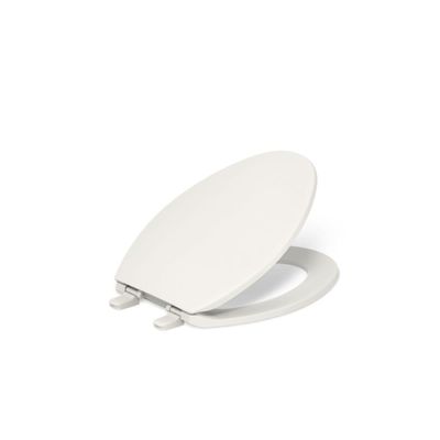 KOHLER K-4774-96 Brevia Elongated Toilet Seat with Quick-Release Hinges And Quick-Attach Hardware For Easy Clean, Biscuit