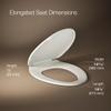 KOHLER K-4774-96 Brevia Elongated Toilet Seat with Quick-Release Hinges And Quick-Attach Hardware For Easy Clean, Biscuit view 3