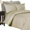 Luxurious SEVEN (7) Piece Set, LIGHT BROWN Damask Stripe, DOUBLE Size, 4pc BED SHEET SET & 3pc DUVET SET, 1200 Thread Count Ultra Soft Single-Ply 100% Egyptian Cotton, 1200TC Sheet & Duvet Set includes Two (2) Shams & TWO (2) Pillow Cases view 1