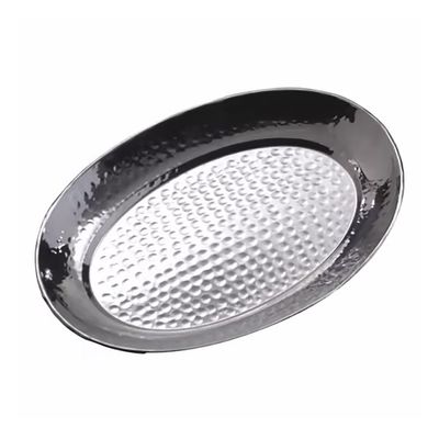 American Metalcraft HMOST1115 Oval Hammered S/S 11 x 15 Tray
