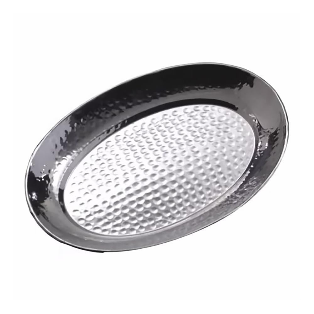 American Metalcraft HMOST1115 Oval Hammered S/S 11 x 15 Tray