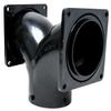 Valterra T1039 Two-Way Ell with 3" Bayonet x 3" Rotating Flange x 3" Rotating Flange , Black view 1