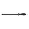 Rockingham Forge CS-16265C Straight Black Ceramic Sharpening Rod with End Cap and Plastic Handle, 25cm, 10 Steel view 1