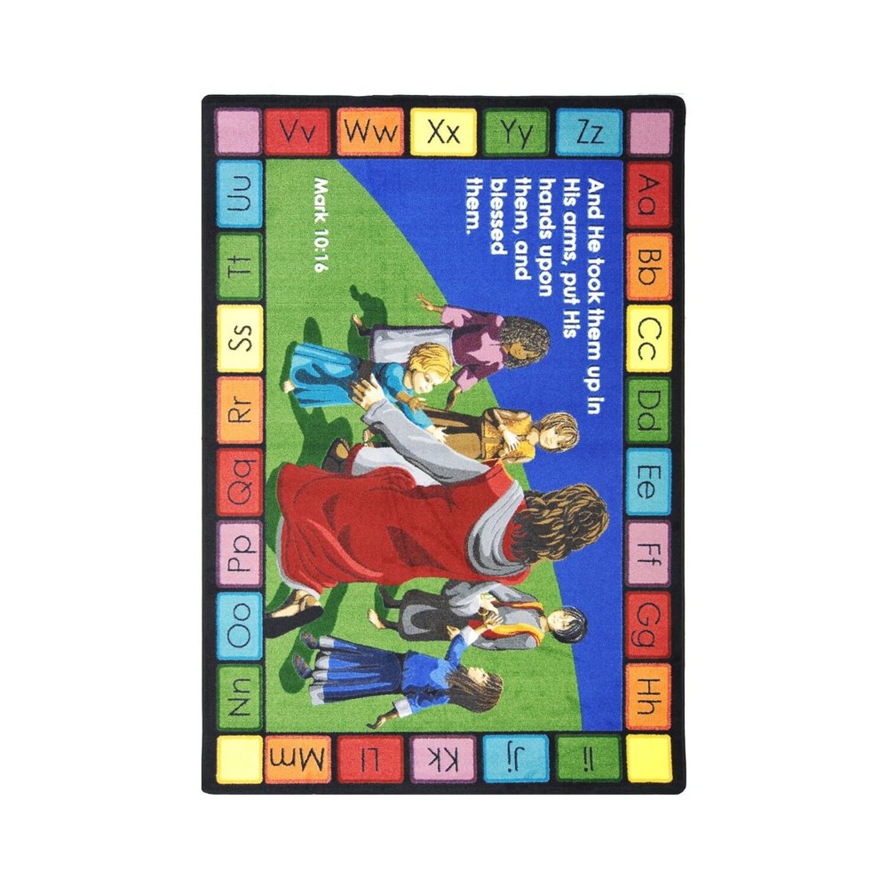 Joy Carpets Faith Based Into His Arms Kids Rug Rug Size: 7'8" x 10'9"