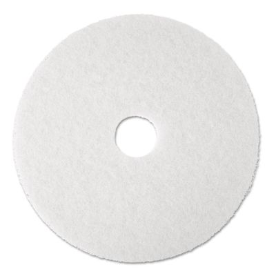 3M Super Polish Floor Pad 4100, 19" Diameter, White (Case of 5)