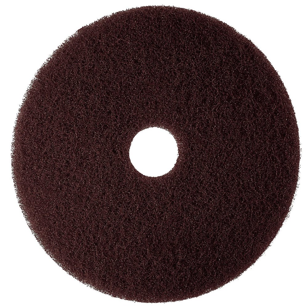3M Brown Stripper Pad 7100, 15 in, 5/Case
