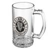 Guinness Label Tankard with Pewter Logo Beer Pub Style Pint Glass - Tankard Style Glass with Metal Badge view 2