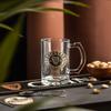 Guinness Label Tankard with Pewter Logo Beer Pub Style Pint Glass - Tankard Style Glass with Metal Badge view 3