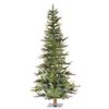 5 ft. Ashland Fir Slim Unlit Christmas Tree with Wood Trunk view 1