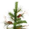 5 ft. Ashland Fir Slim Unlit Christmas Tree with Wood Trunk view 2