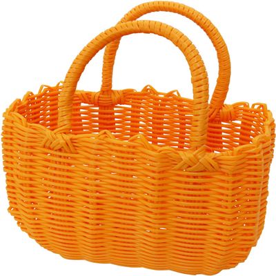 Murataya 9982 Vinyl Basket Bag, P.P Petite Bag, Yellow, Width 10.2 x Depth 4.7 x Height 6.7 inches (26 x 12 x 17 (25) cm)
