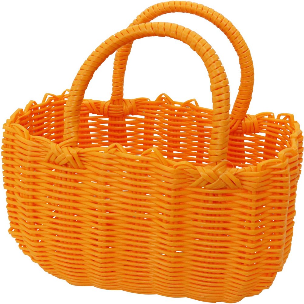 Murataya 9982 Vinyl Basket Bag, P.P Petite Bag, Yellow, Width 10.2 x Depth 4.7 x Height 6.7 inches (26 x 12 x 17 (25) cm)